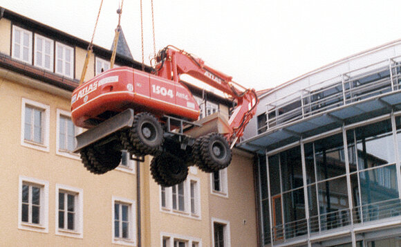 ltlsa Während der Neugestaltung des Innenhofs des Landtags von Sachsen-Anhalt.