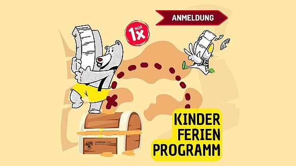 Kinderferienprogramm: Wissensrallye für Kinder durch den Landtag von Sachsen-Anhalt.