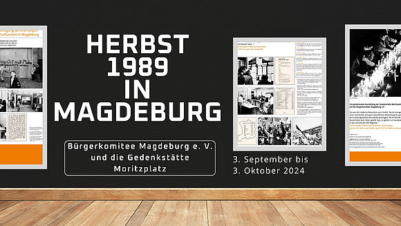 Ausstellung zur Friedlichen Revolution in Magdeburg im Herbst 1989.